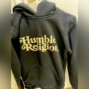 Light worn humble religion hooded jacket . Worn only twice.